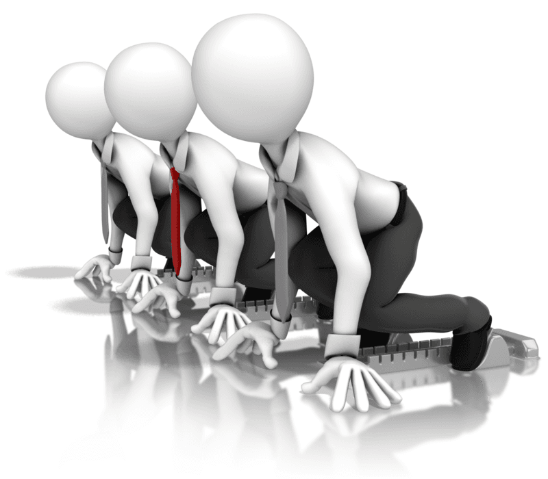 Business men race 800 wht